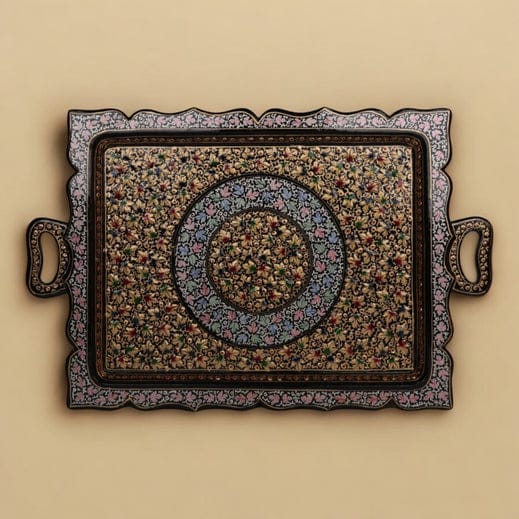 Kashmiri Papier Mache Rectangle Tray