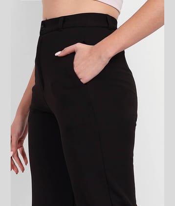 Broadstar Pack of 1 Polyester Straight Women's Casual Pants ( Black )