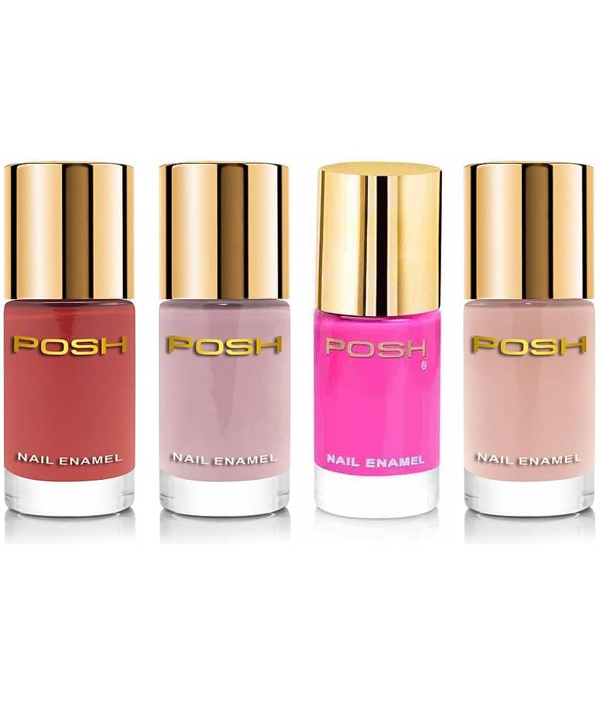 Posh Nail Polish multicolor Multi Glossy Pack of 4 9 mL