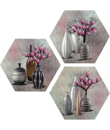 Indianara Hexagon Paintings MDF Painting Without Frame