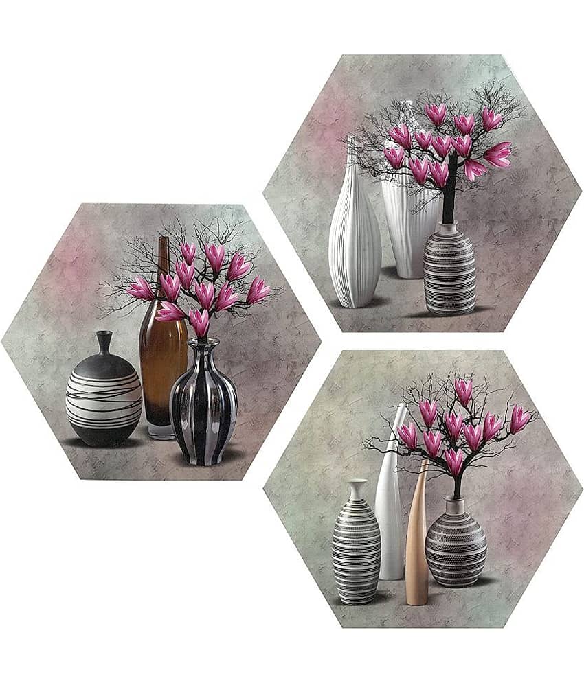 Indianara Hexagon Paintings MDF Painting Without Frame