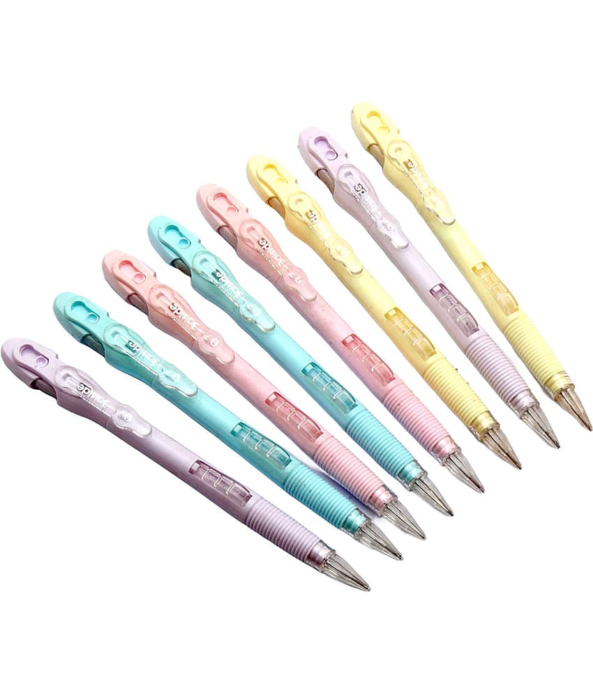 Srpc Set Of 8 Mechanical Pencils 0.7mm With Eraser For School Children Kids