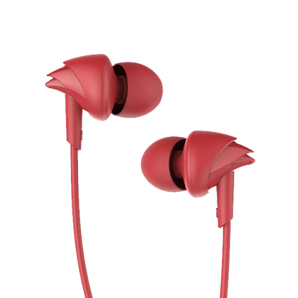 Bassheads 110 | Wired Earphones comes with 10mm Driver, Hawk Inspired Design, Powerful Bass, Stereo In-Line Microphone Bassheads 110 | Wired Earphones comes with 10mm Driver, Hawk Inspired Design, Powerful Bass, Stereo In-Line Microphone - Red