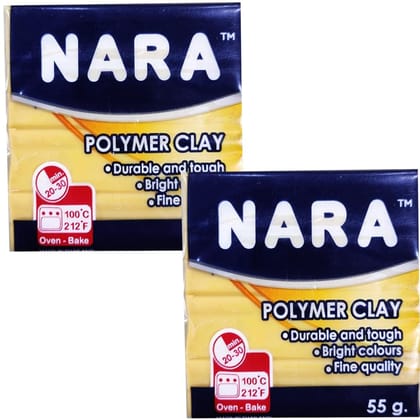 Artline Nara Polymer Clay of 55 Grams in Colour Cream (2 Packs) | Ideal for Homemade Creations
