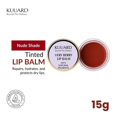 Kuuard Nude shade Lip Balm | Hydrating, Nourishing & Color-Boosting for Soft, Smooth Lips | Frozen Grape Extract & Cocoa Butter
