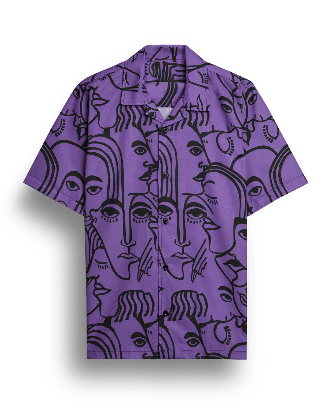 "Regal Purple: Men's Stylish and Design Printed Shirt by Glamastitch"-S