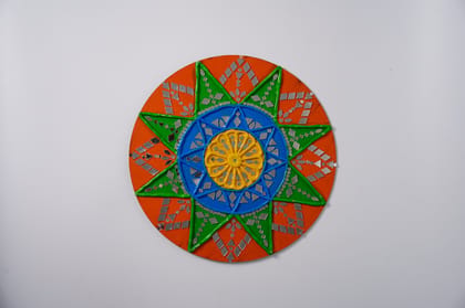 Tisser White Lippan art, also known as mud and mirror work, which is a traditional mural craft – Premium Handcrafted Eco-Friendly Product