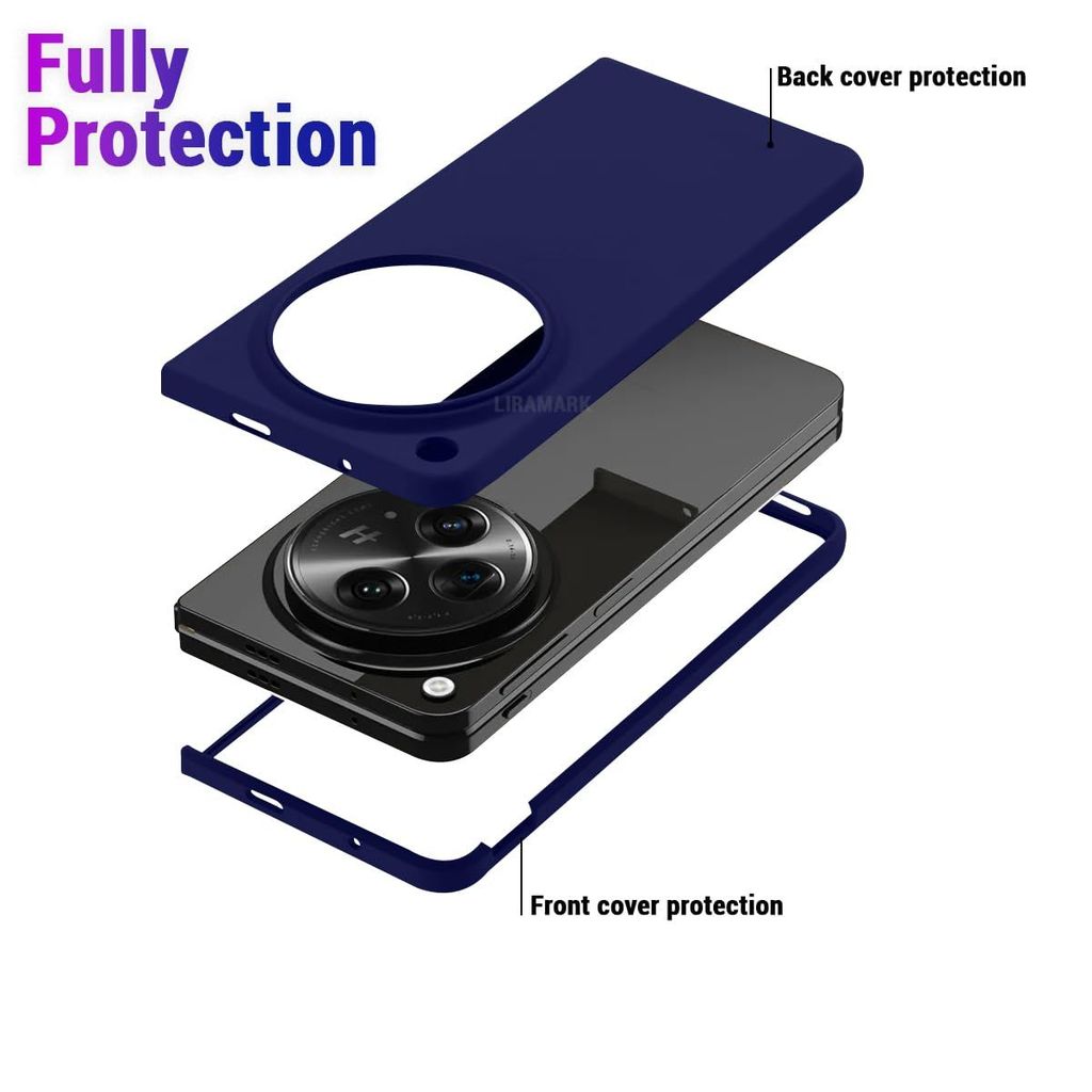 LIRAMARK Liquid Silicone Soft Back Cover Case for Oneplus Open / 1+ Open