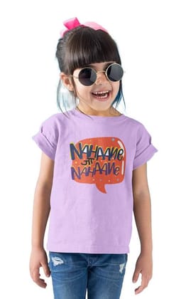 Taarak Mehta Ka Ooltah Chashmah| Kids Lavender Regular Fit Printed T-Shirts (NAHANE JA NAHANE)