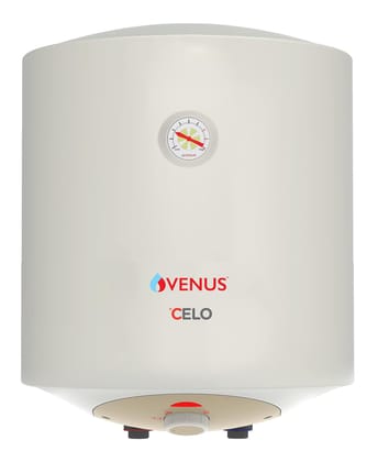 Venus Celo 10CV 10-Litre Storage Water Heater | 5 Star BEE Rated | Porcelain Enamel Glass-Lined Tank | Heat Retention Technology | Warranty: 8Y Inner Tank, 3Y Heating Element, 2Y Product | Ivory Venus Celo 10CV 10-Litre Storage Water Heater | 5 Star BEE 