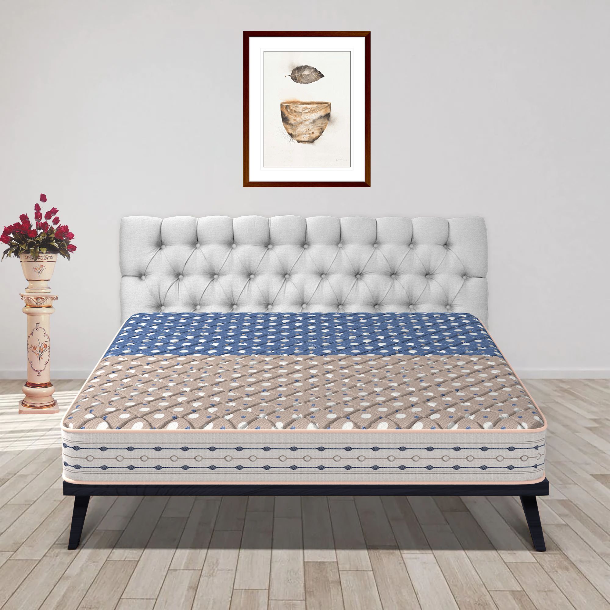 Coirfit Pacific With NIVF Technology 4 Inch Double Size PU Foam Mattress (72X48 Inches), Double-Sided PU Foam Quilt | Durable & Lightweight |5-Year Warranty
