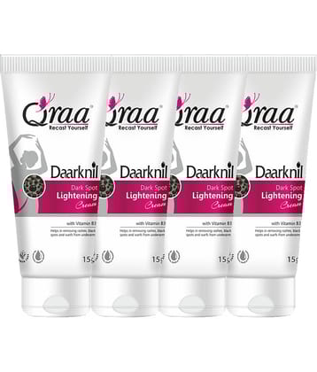 Qraa Daarknil Cream For Intimate Lightening,Dark Spots, Dark Underarms, Neck, Knees 60Gm Pack Of 4