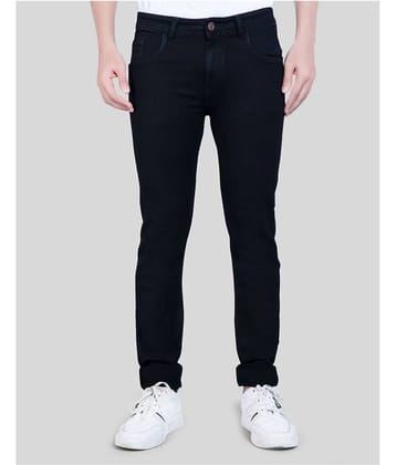 HJ HASASI - Black 100% Cotton Regular Fit Men's Jeans ( Pack of 1 )