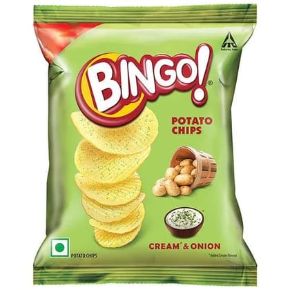 Bingo Cream &Onion Chips, 25 gm