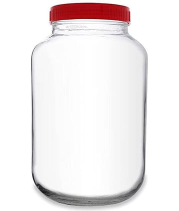 CROCO JAR Glass Red Food Container ( Set of 1 )
