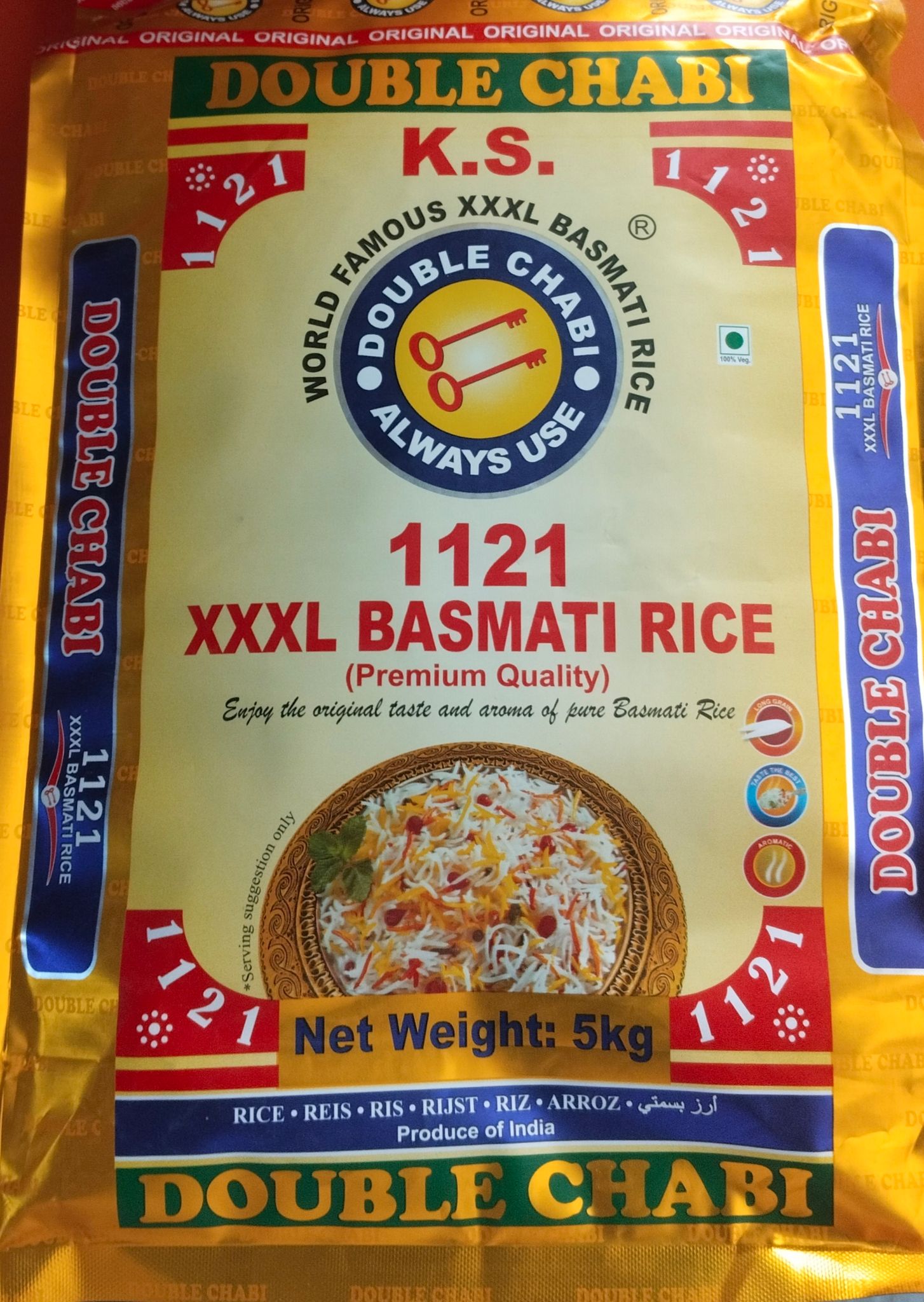 Double chabi 1121 XXXL Basmati Rice 5 kg