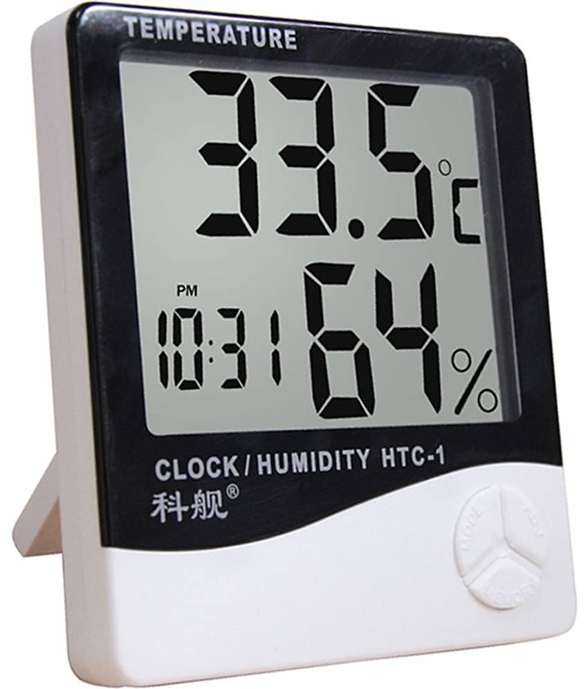 HTC1-Temperature, Humidity, Time Display Meter with Alarm Clock, Wall Mount or Table Top