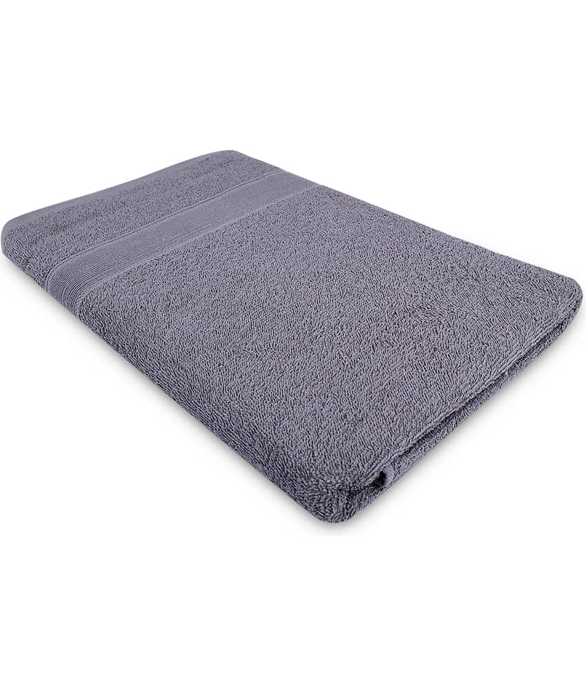 Dollar Cotton Striped 500 -GSM Bath Towel ( Pack of 1 ) - Dark Grey
