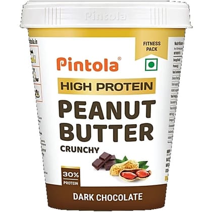 Pintola Dark Chocolate Peanut Butter - Crunchy, With Added Whey Protein, 1 Kg