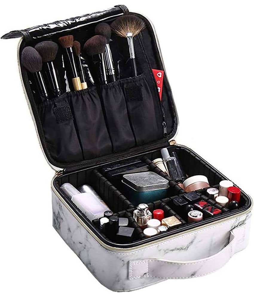 House Of Quirk White Makeup Cosmetic Storage Case