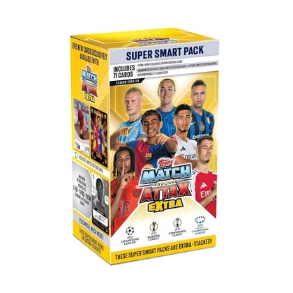Topps Match Attax Extra 2025 Super Smart Pack  UCL & WUCL Trading Cards