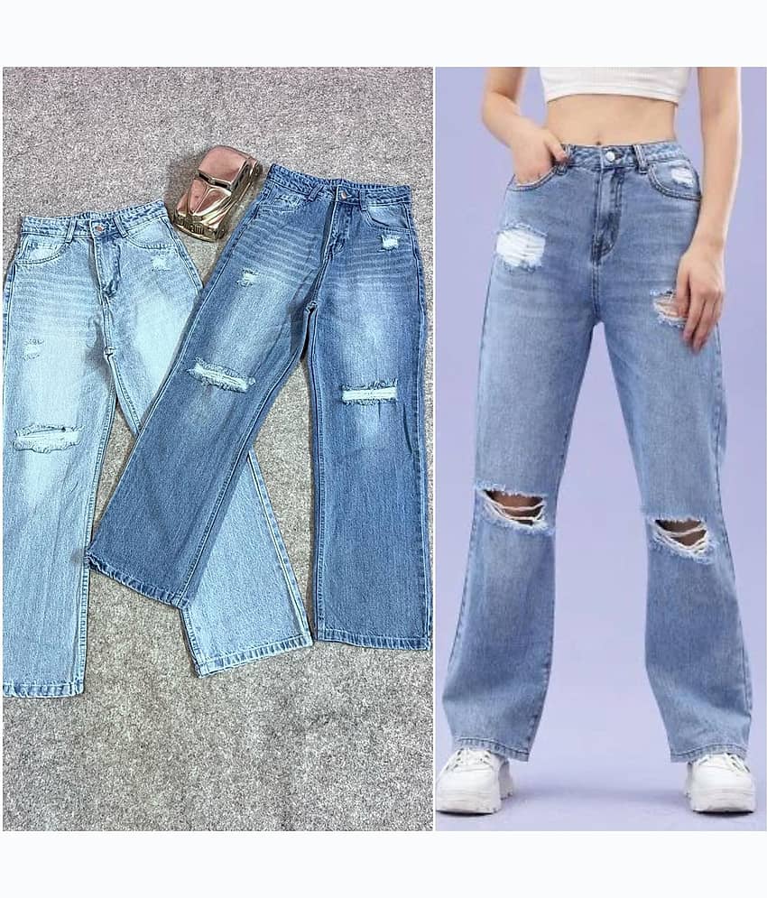 9x denims - Blue Denim Regular Fit Women's Jeans ( Pack of 1 )