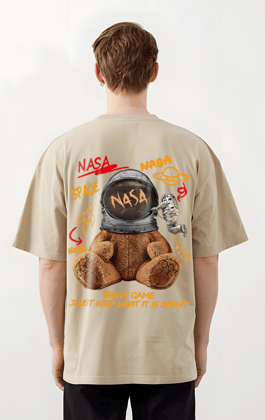 "NASA Space Game" Oversized Premium Cotton T shirt-s