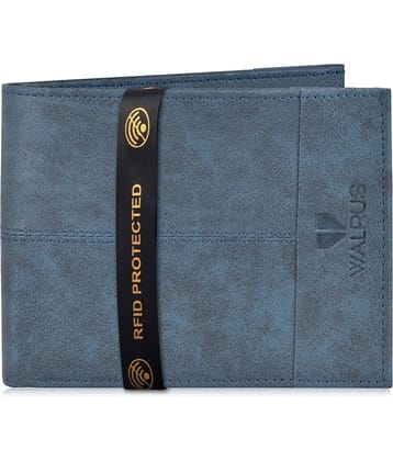 Walrus Faux Leather Blue Casual Regular Wallet