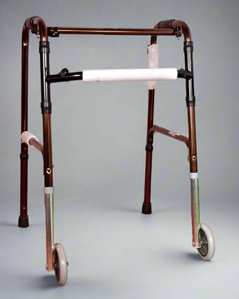 Karma WK51 Bronze Big Wheel Folding Walker For Patient Or Senior Citizen