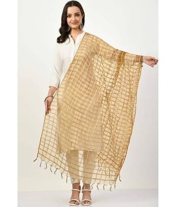 MAURYA - Gold Chanderi Women's Dupatta - ( Pack of 1 )