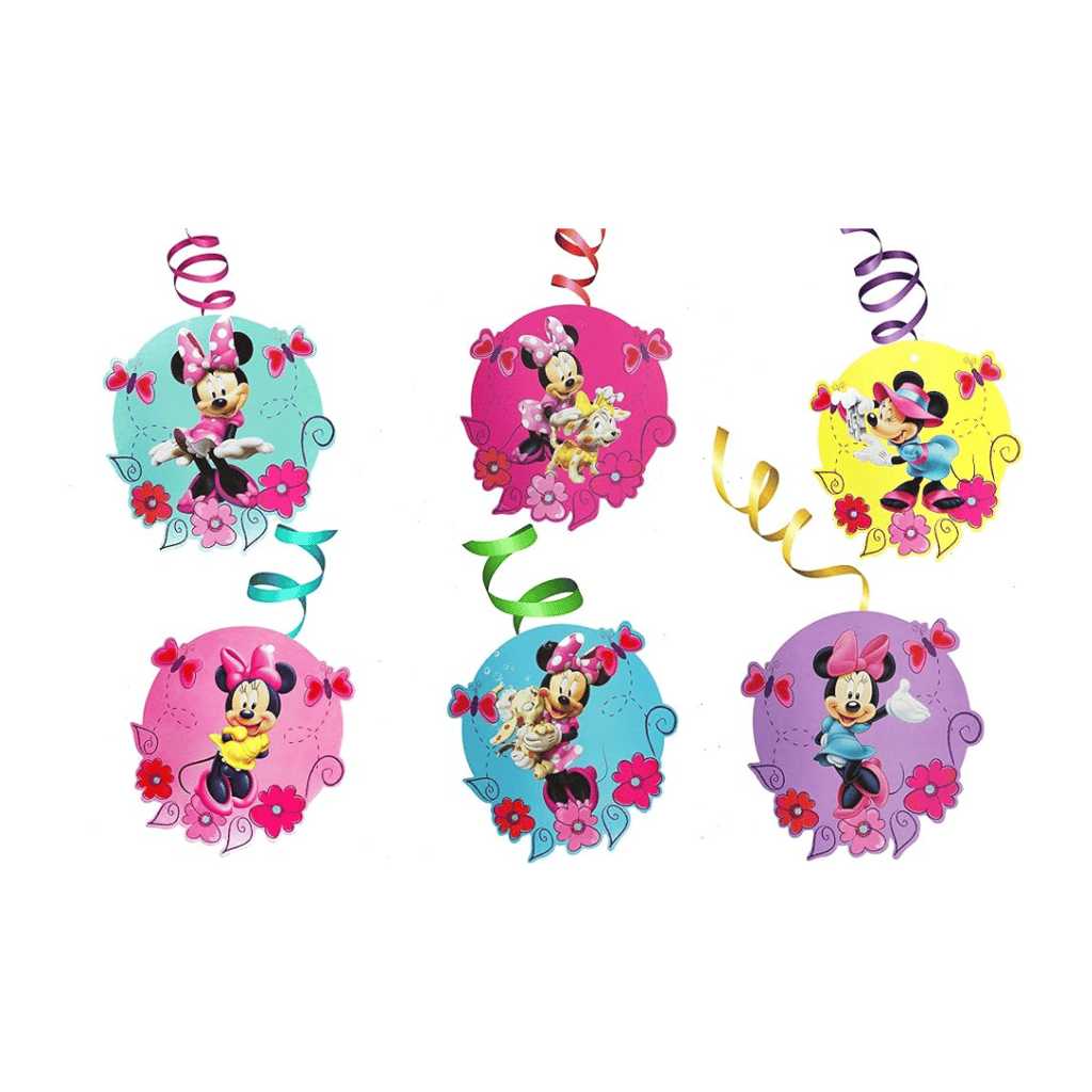 Minnie Mouse Swirl Decoration - 12PC - Party and Festive Needs | Buy online on ZillyBuy