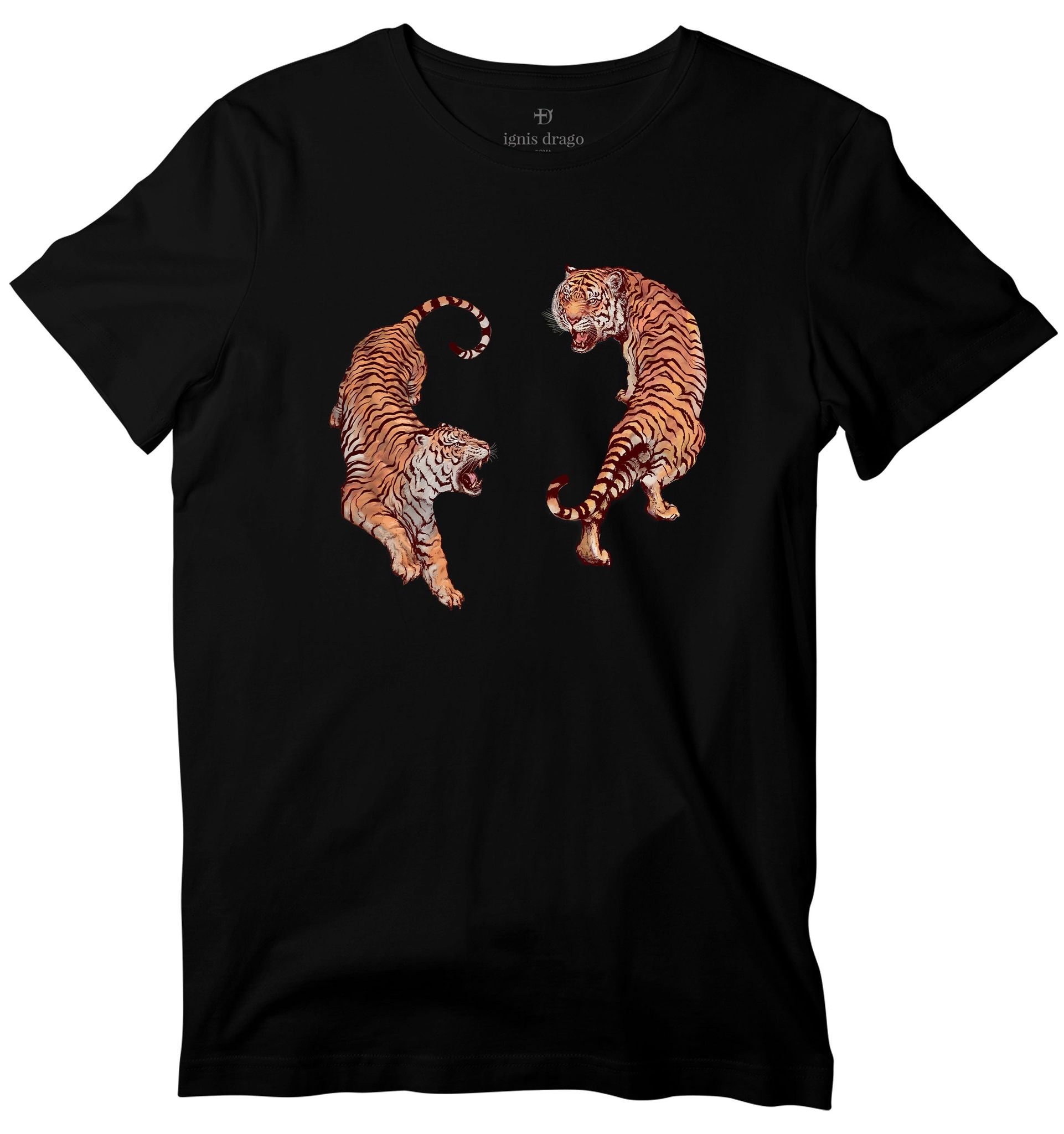 Two Tigers T-shirt-36 - XS / Black