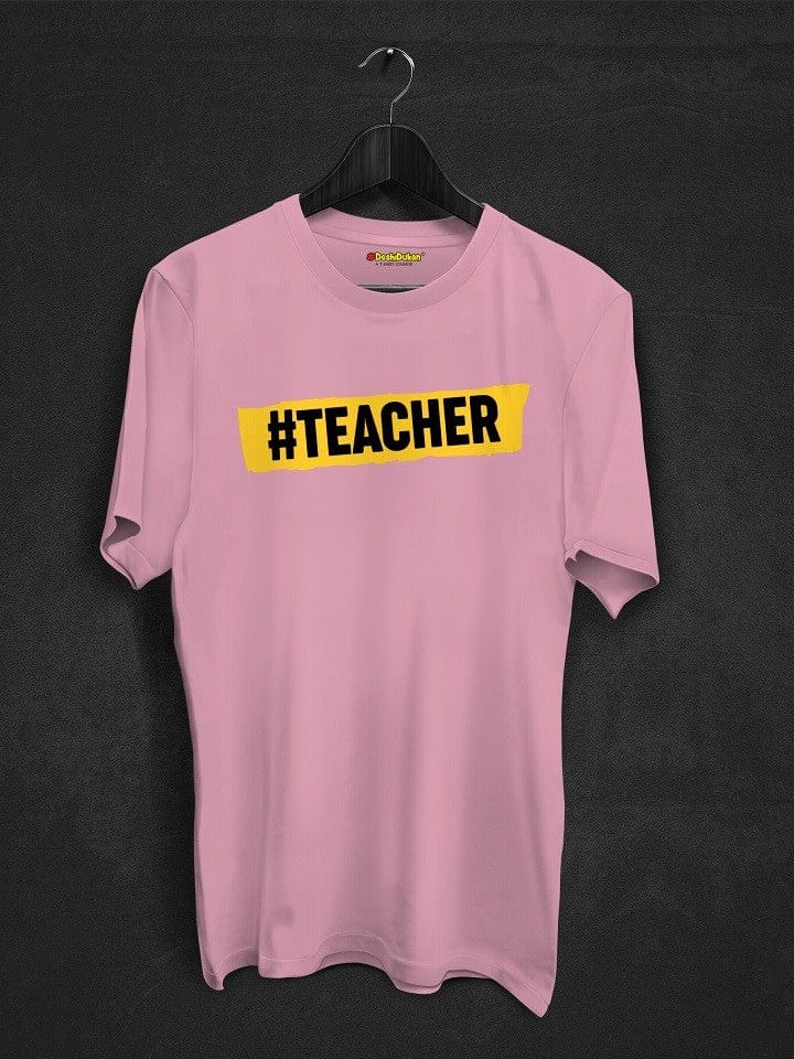 HashTag Teacher T-shirt-Soft Pink / XS