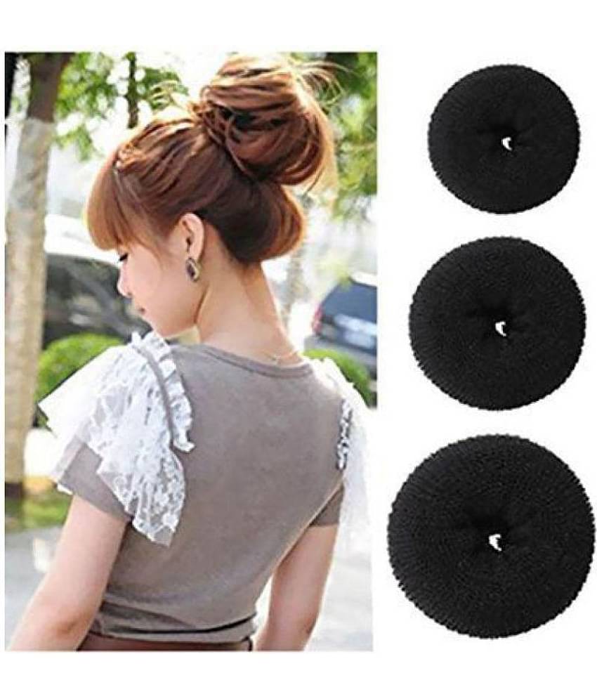 FOK Black Casual Hair Puff