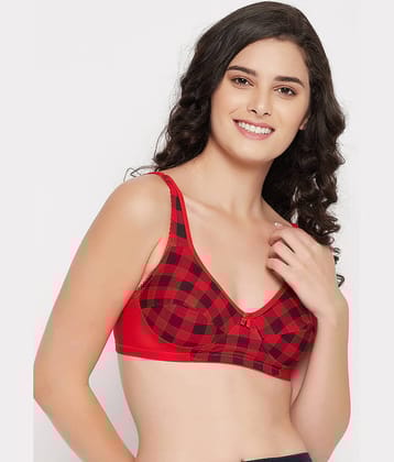 Clovia Cotton Non Padded Women's Everyday Bra ( Red )