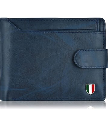GIOVANNY - Blue Faux Leather Men's Regular Wallet ( Pack of 1 )