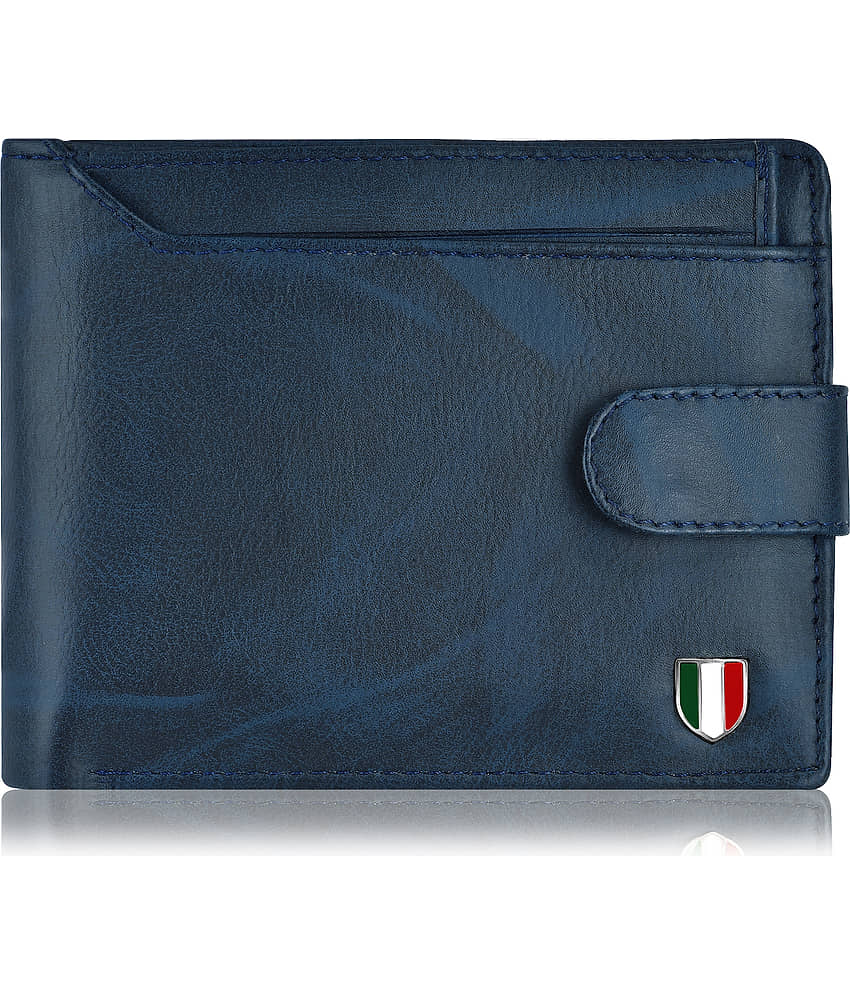 GIOVANNY - Blue Faux Leather Men's Regular Wallet ( Pack of 1 )