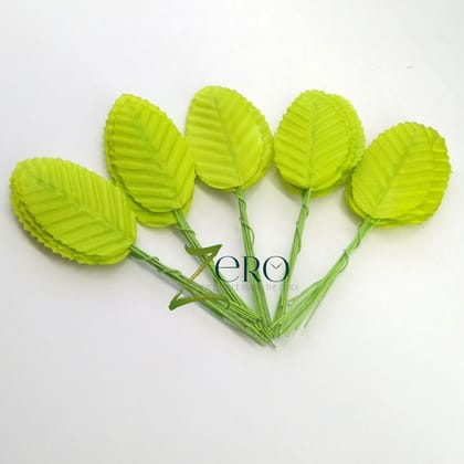 Bunch of 10 Pcs Hand Made Fabric Leaves - Multi Color