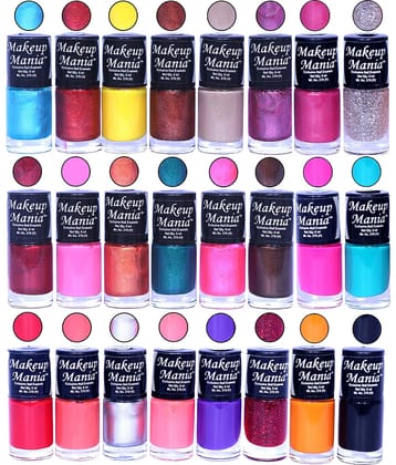 Makeup Mania Nail Polish Set of 24 Pcs, Nail Paint of 6ml each x 24 Pcs, MultiColor Set 86-94 (Combo of 24 Pcs)