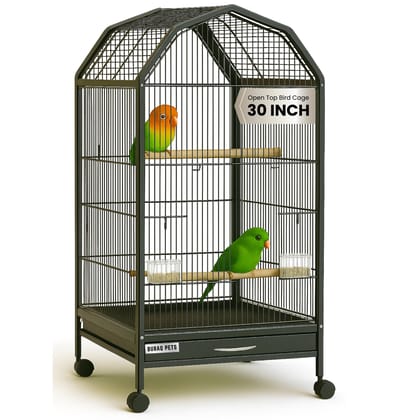 30 Inch Metal Dream Bird Cage – Ultra-Strong & Sturdy Cage for Parakeets, Cockatiels, Parrots, Lovebirds & Finches