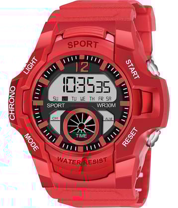 Hala Red Resin Digital Men's Watch