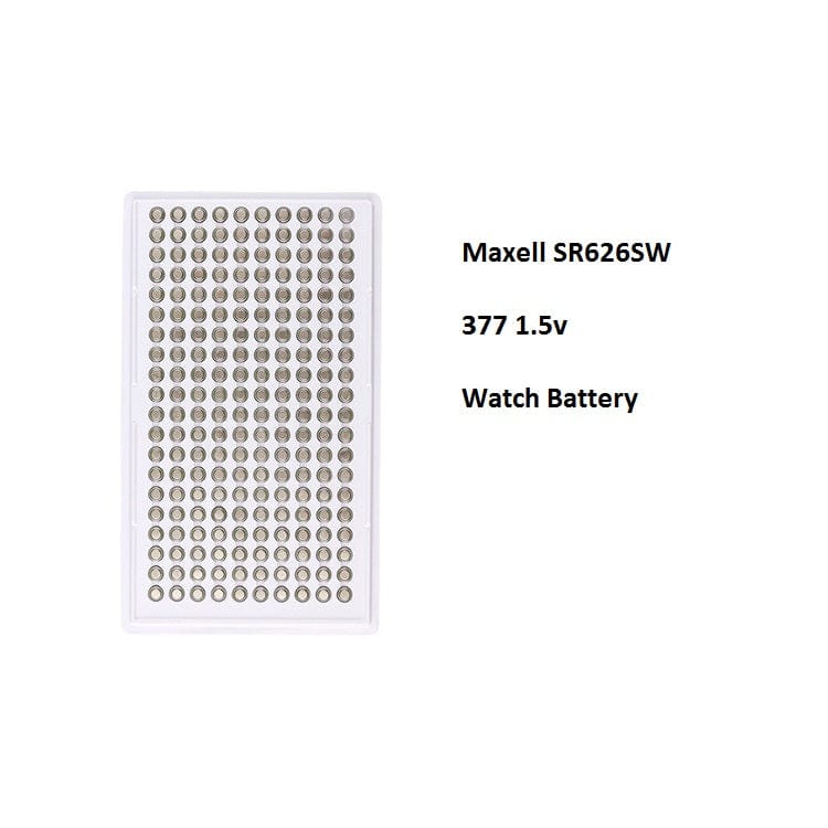 Maxell SR626SW Watch Battery, 200 Batteries Tray Pack