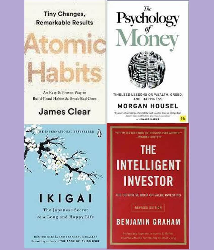 Atomic Habits + The Psychology of Money + Ikigai + The Intelligent Investor
