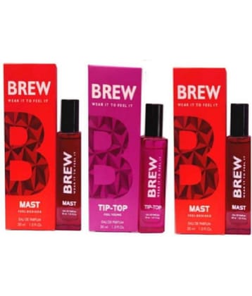 Brew - 1 TIP TOP 2 MAST PERFUME 30 ML EACH , PACK OF 3 . Eau De Parfum (EDP) For Unisex 90 ( Pack of 3 )