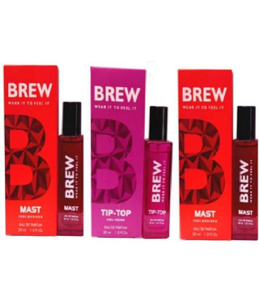 Brew - 1 TIP TOP 2 MAST PERFUME 30 ML EACH , PACK OF 3 . Eau De Parfum (EDP) For Unisex 90 ( Pack of 3 )