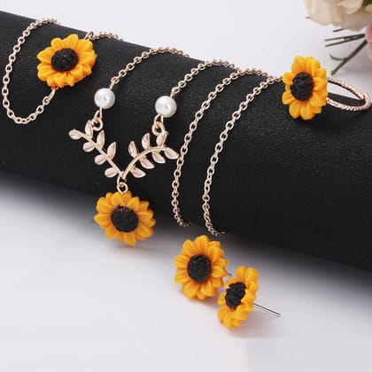 Sunflower Set (5pcs)-Silver