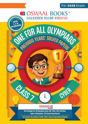 OSWAAL ONE FOR ALL OLYMPIAD CYBER CLASS 7 FOR 2026 EXAMS WITH PREP GUIUDE PREVIOUS YEAR PAPER || oscy7