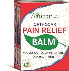Ayucar Labs Quick Pain Relief Balm - Pack of 3 | Ayurvedic Herbal Balm for Headache, Sinusitis, Cold, Joint & Body Pain | With Camphor, Menthol, Gandapura Oil & Natural Oils | Fast Relief | 11Grams each