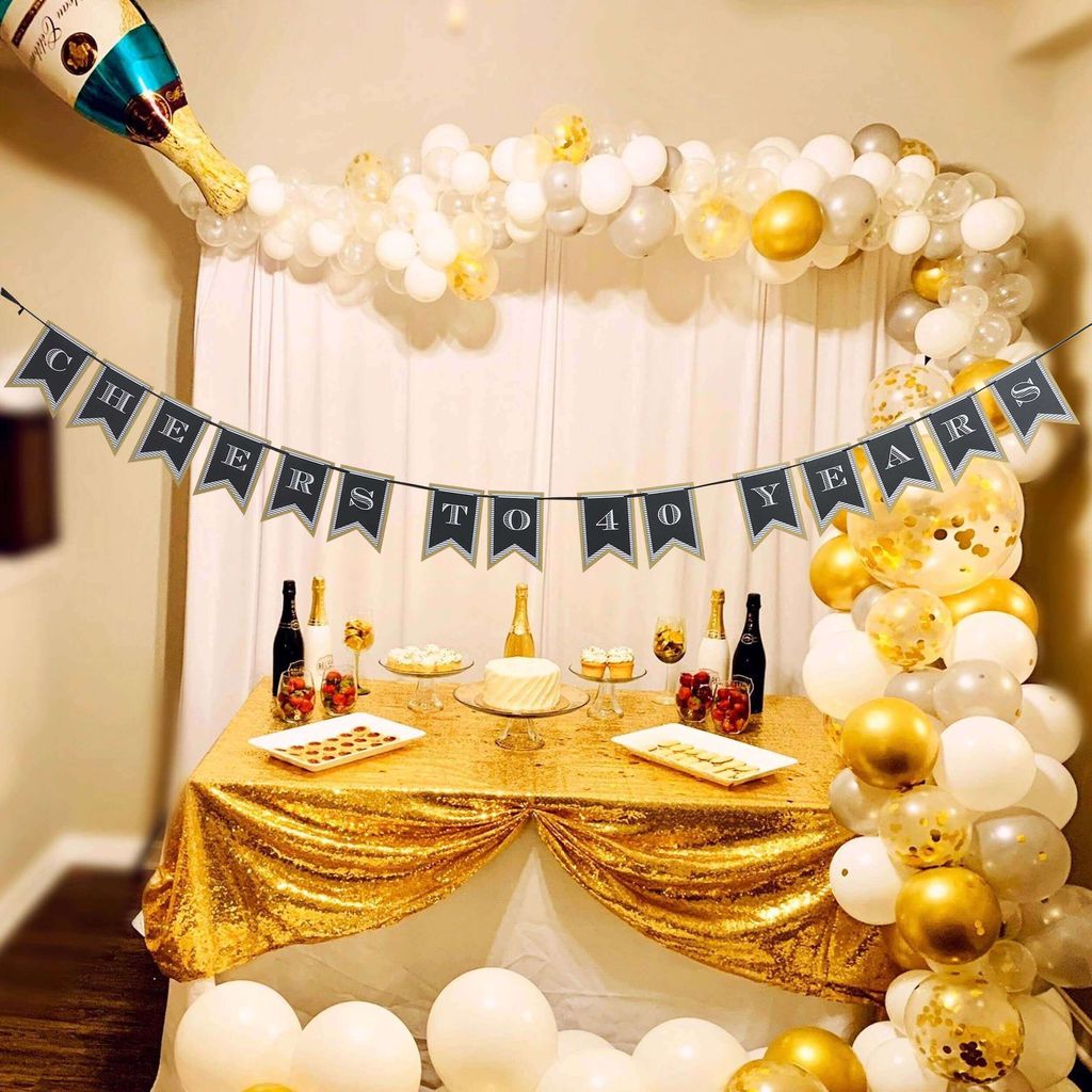 Cheers to 40 Years Buntings Banner - Party and Festive Needs | Buy online on ZillyBuy
