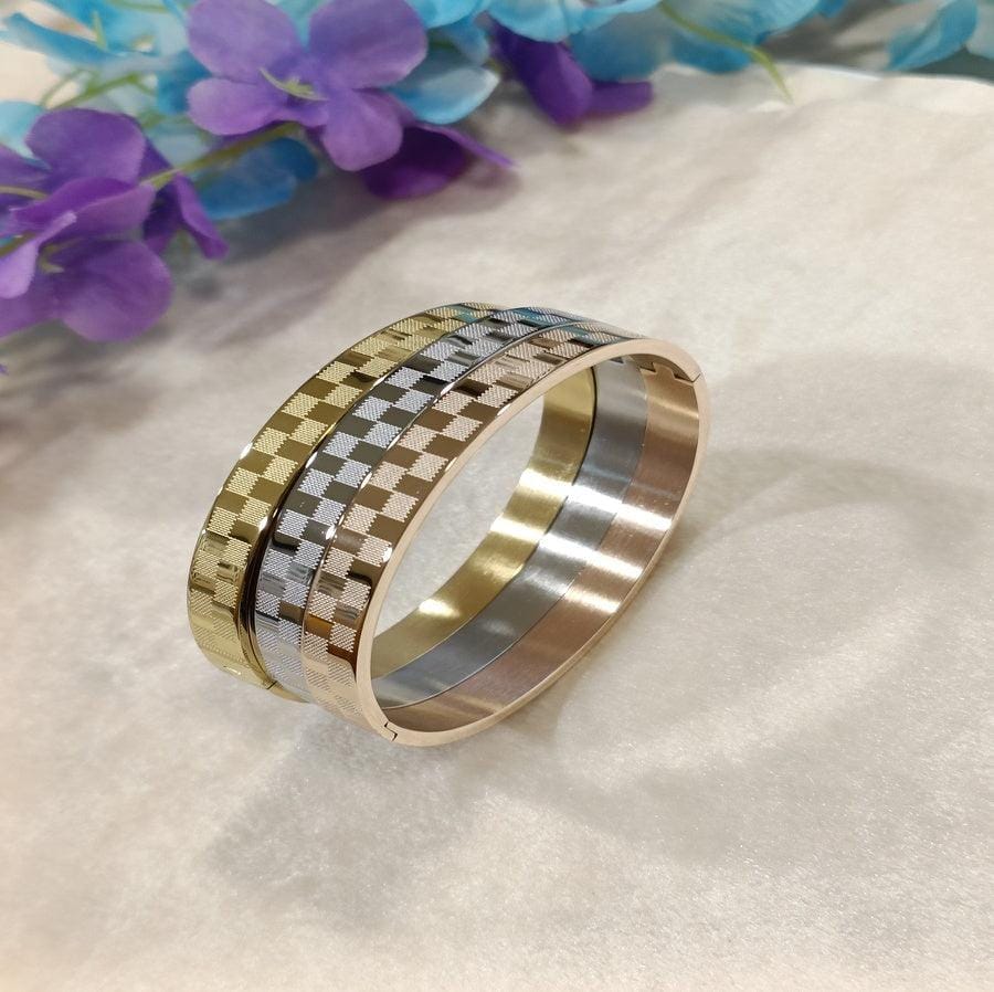 Set of Three Stainless Steel Unisex Kada- STKD 4164